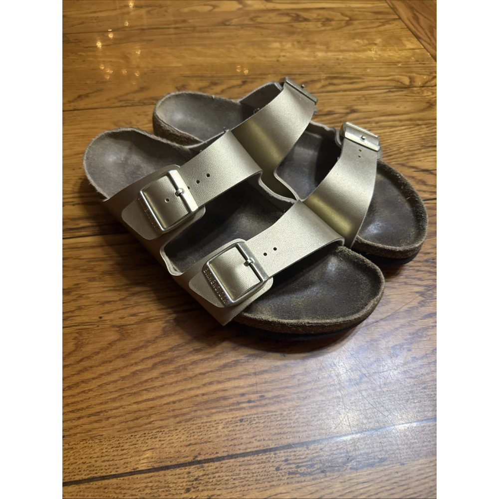 Birkenstock Arizona Yellow Gold Slides Sandals sz 42